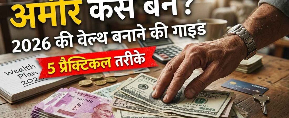 अमीर कैसे बनें? 2026 में वेल्थ बनाने के 5 प्रैक्टिकल तरीके