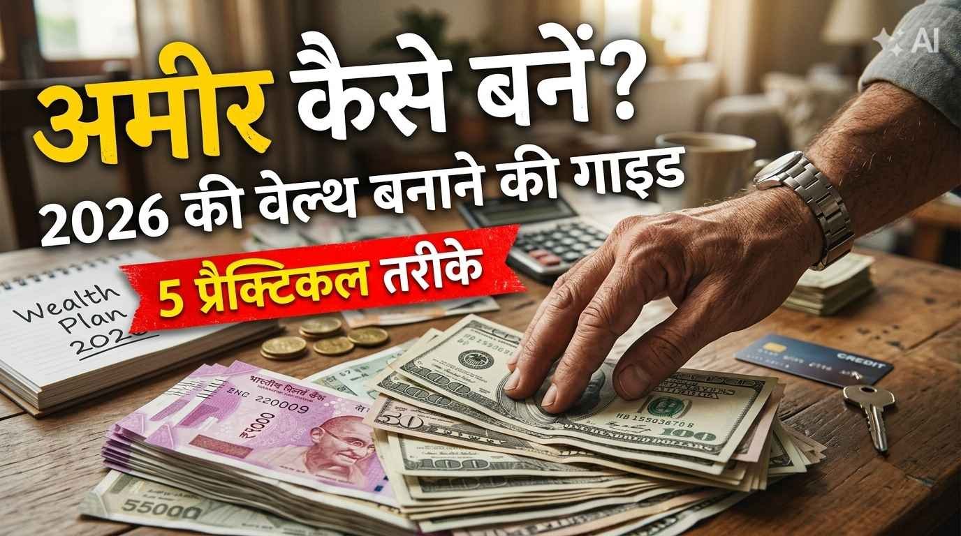 अमीर कैसे बनें? 2026 में वेल्थ बनाने के 5 प्रैक्टिकल तरीके